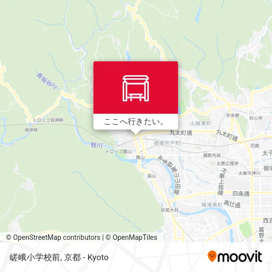嵯峨小学校前地図