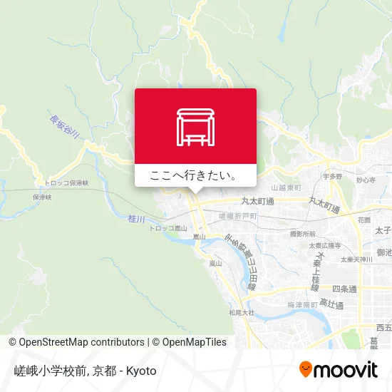 嵯峨小学校前地図