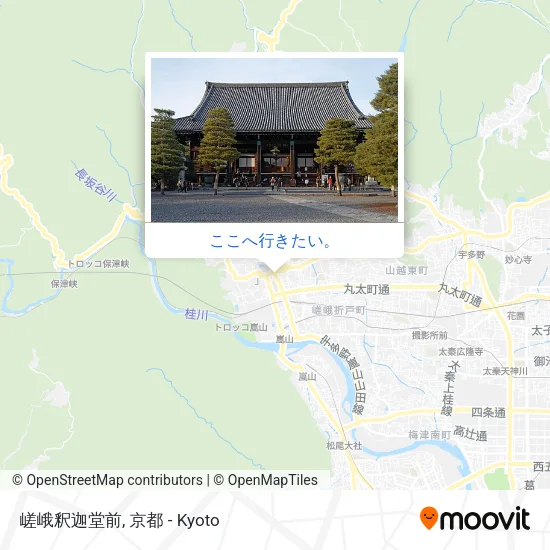嵯峨釈迦堂前地図