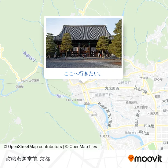 嵯峨釈迦堂前地図