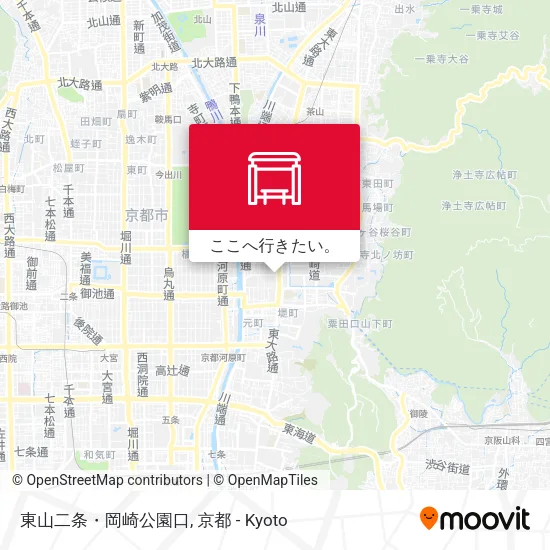 東山二条・岡崎公園口地図