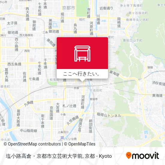 塩小路高倉・京都市立芸術大学前地図