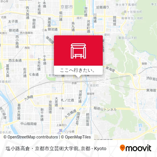 塩小路高倉・京都市立芸術大学前地図
