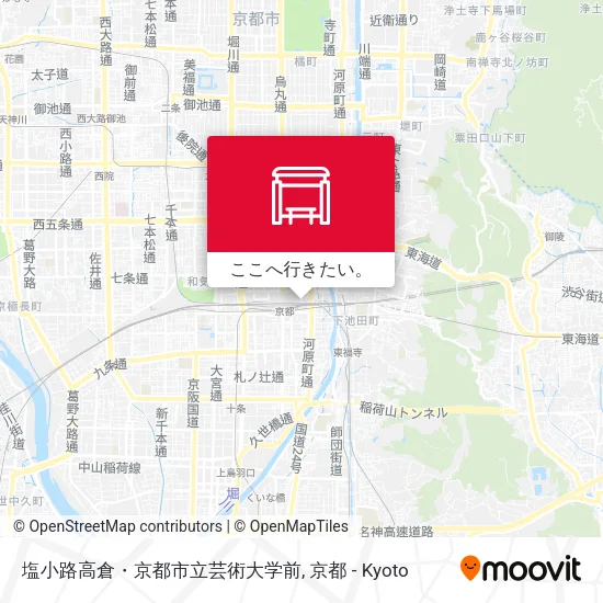 塩小路高倉・京都市立芸術大学前地図