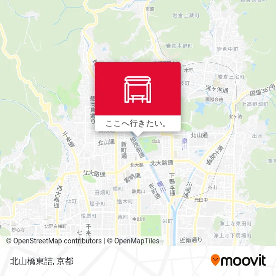 北山橋東詰地図