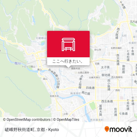 嵯峨野秋街道町地図