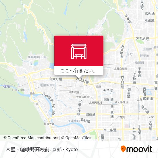 常盤・嵯峨野高校前地図