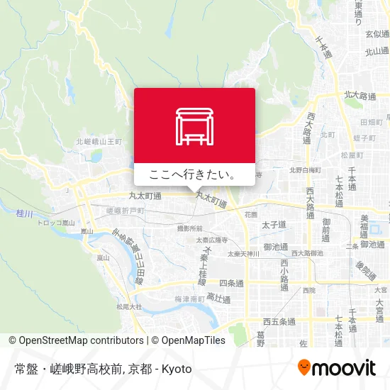 常盤・嵯峨野高校前地図