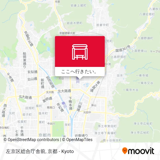 左京区総合庁舎前地図