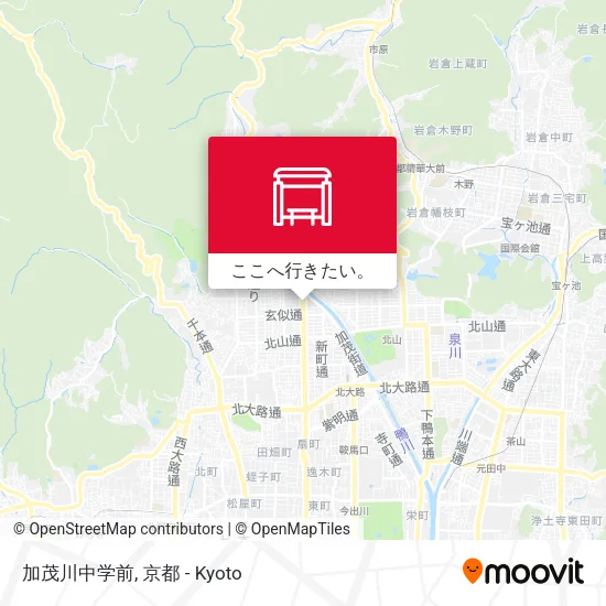 加茂川中学前地図