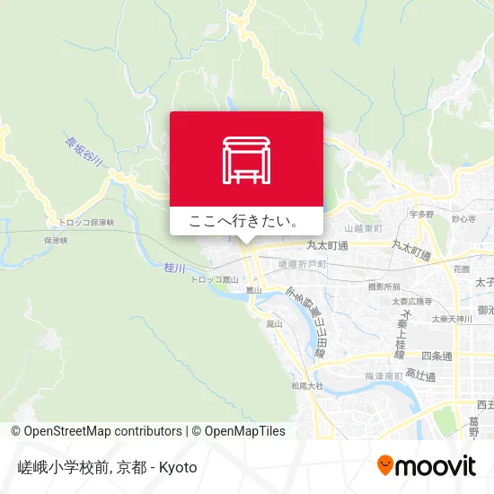 嵯峨小学校前地図