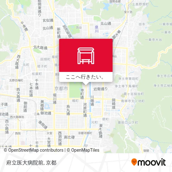 府立医大病院前地図