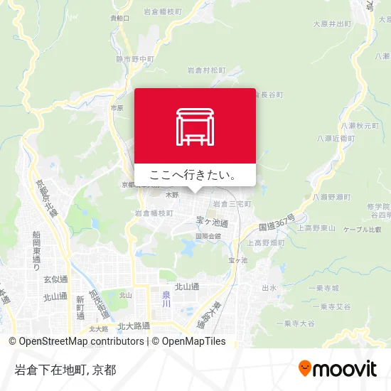岩倉下在地町地図