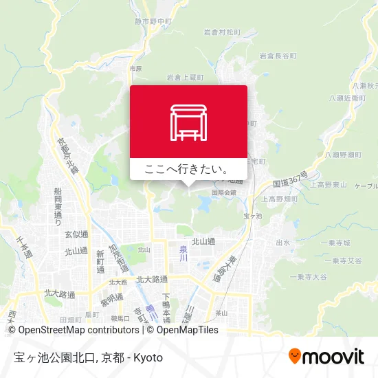 宝ヶ池公園北口地図