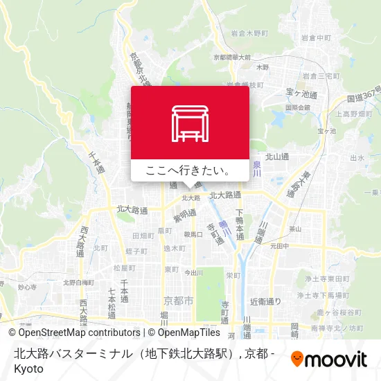 北大路バスターミナル（地下鉄北大路駅）地図