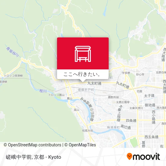 嵯峨中学前地図
