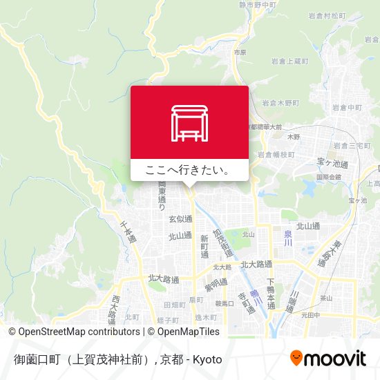 御薗口町（上賀茂神社前）地図