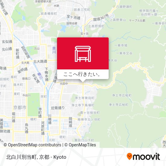 北白川別当町地図