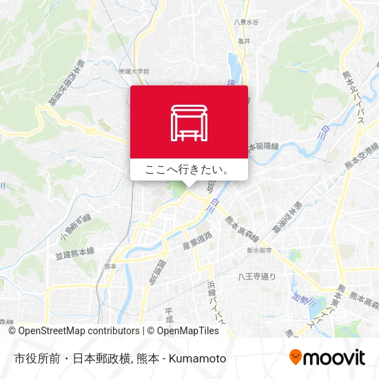 市役所前・日本郵政横地図
