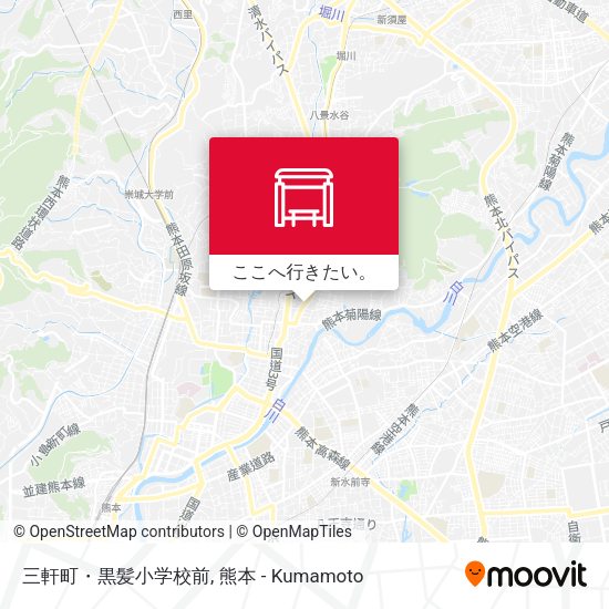 三軒町・黒髪小学校前地図