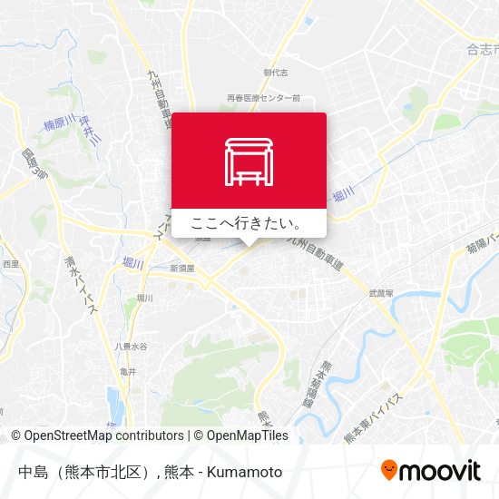 中島（熊本市北区）地図