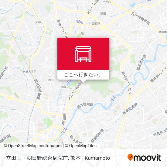 立田山・朝日野総合病院前地図
