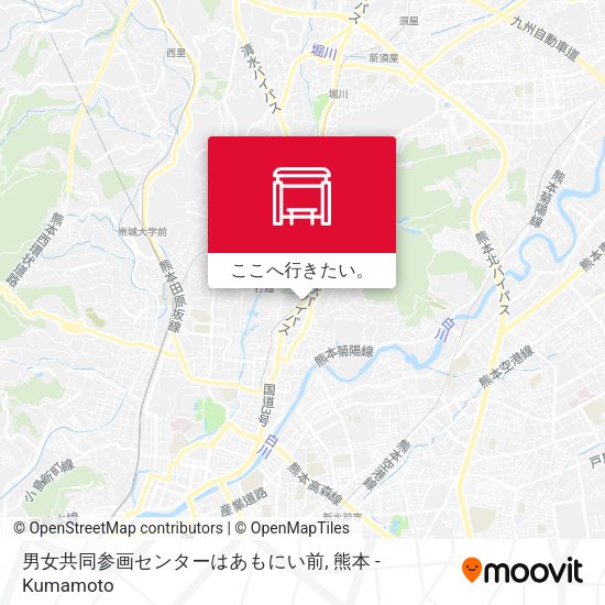 男女共同参画センターはあもにい前地図