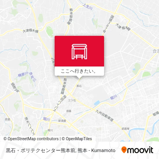 黒石・ポリテクセンター熊本前地図