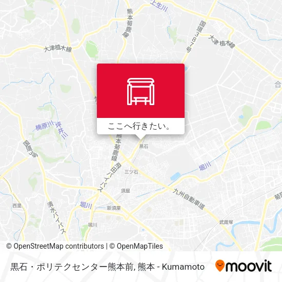 黒石・ポリテクセンター熊本前地図