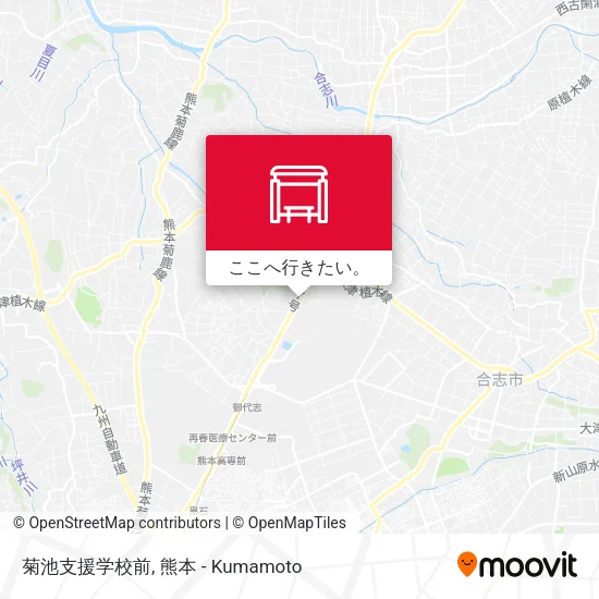 菊池支援学校前地図