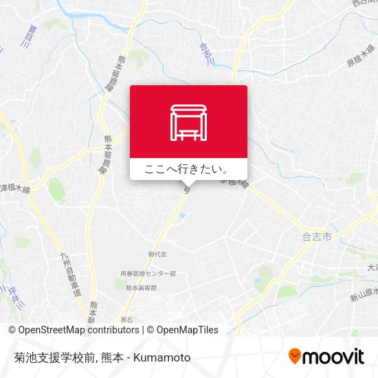 菊池支援学校前地図