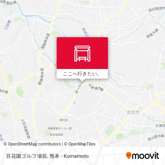 百花園ゴルフ場前地図