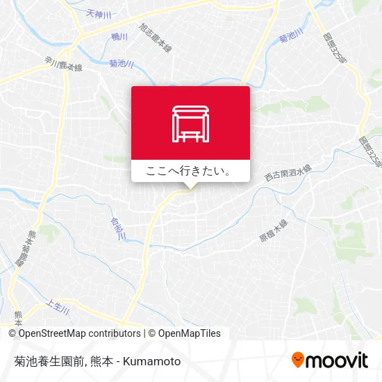 菊池養生園前地図
