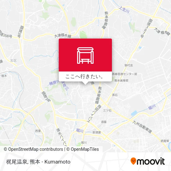 梶尾温泉地図