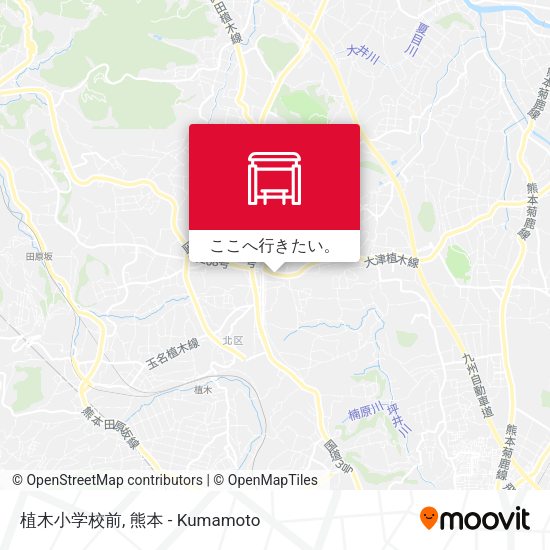 植木小学校前地図