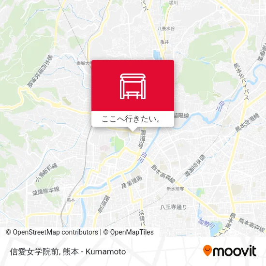信愛女学院前地図