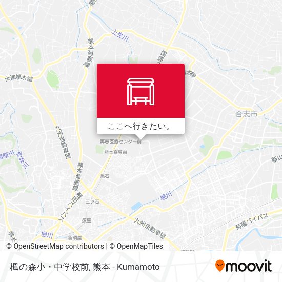楓の森小・中学校前地図
