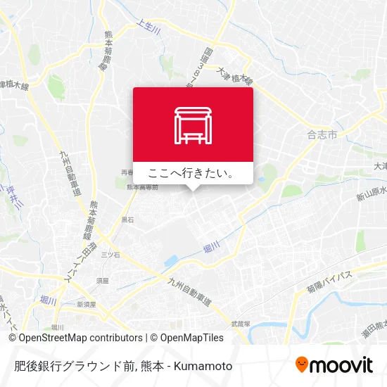 肥後銀行グラウンド前地図