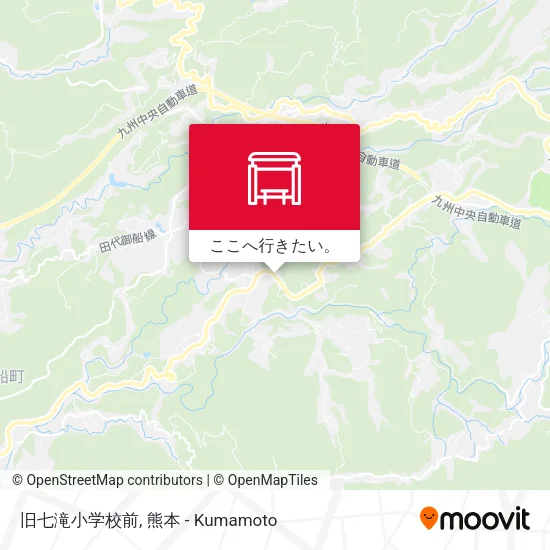 旧七滝小学校前地図