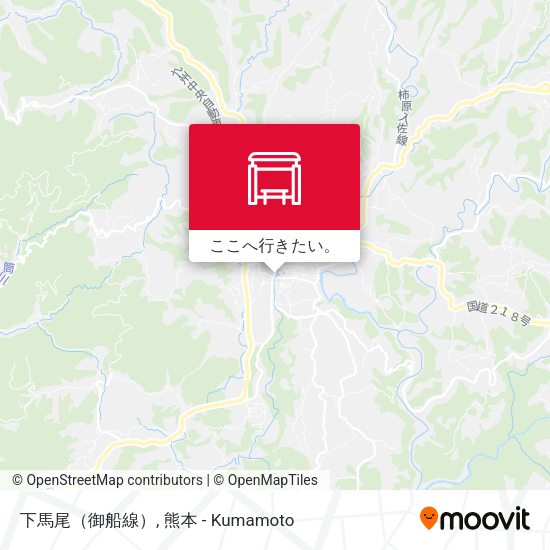 下馬尾（御船線）地図
