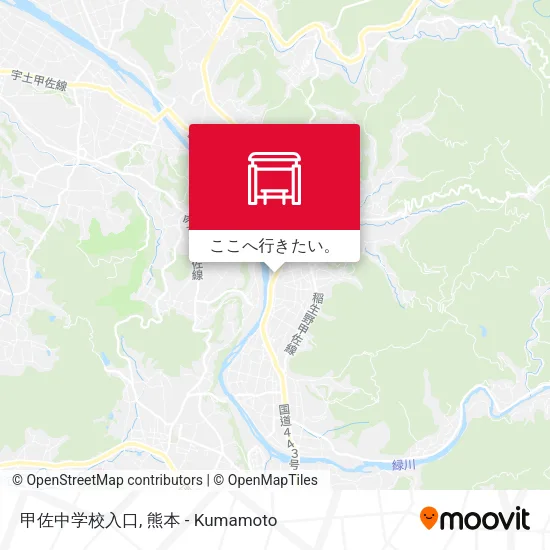 甲佐中学校入口地図