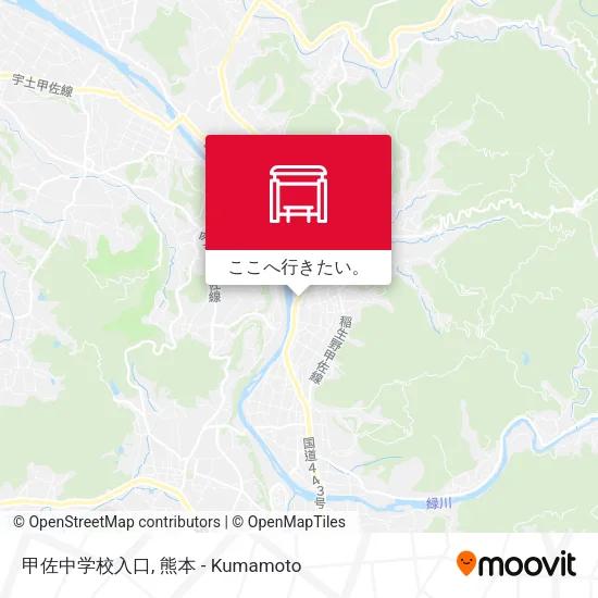 甲佐中学校入口地図