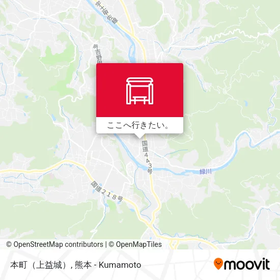 本町（上益城）地図