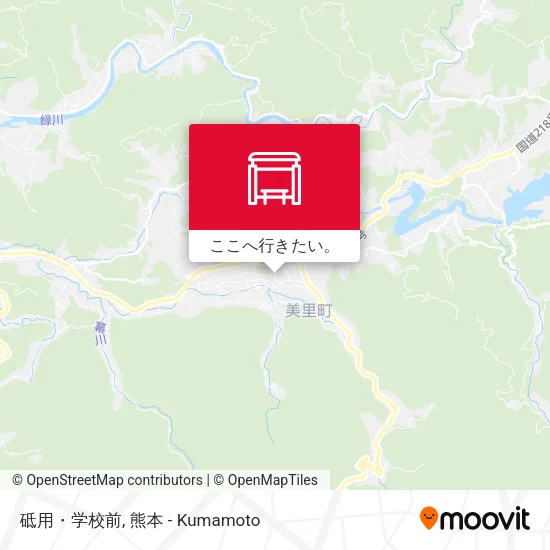 砥用・学校前地図