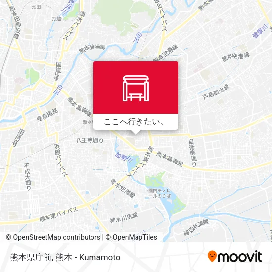 熊本県庁前地図