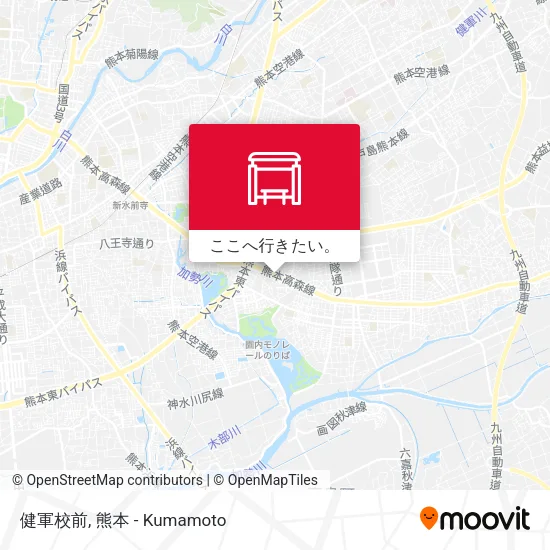 健軍校前地図