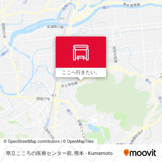 県立こころの医療センター前地図