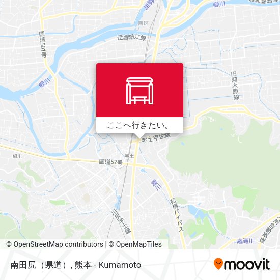 南田尻（県道）地図