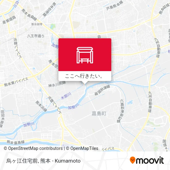 烏ヶ江住宅前地図