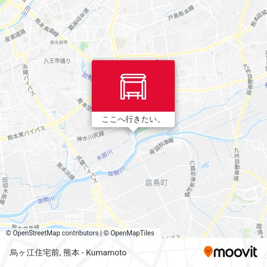 烏ヶ江住宅前地図